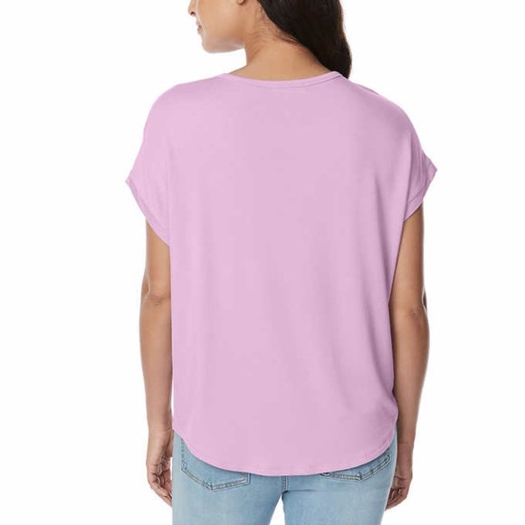 NWT Buffalo David Bitton Women's French Terry Short Sleeve Tee Size S $40 1HL316 - Picture 2 of 3
